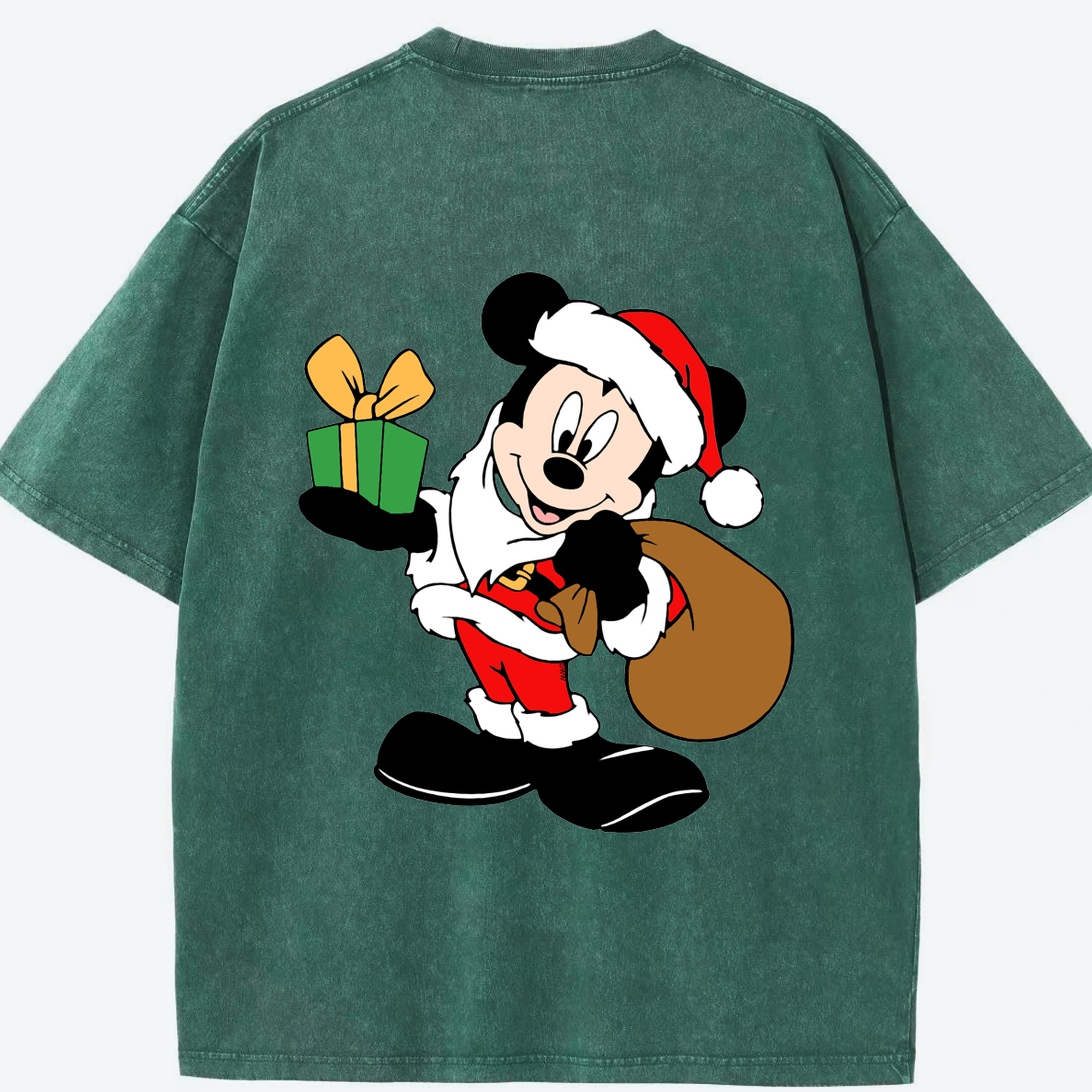 （画像用） ミッキーマウス Mickey Mouse 綿100% ヴィンテージ風 半袖Tシャツ（背面プリント）
